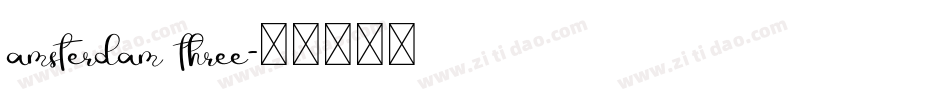 amsterdam three字体转换